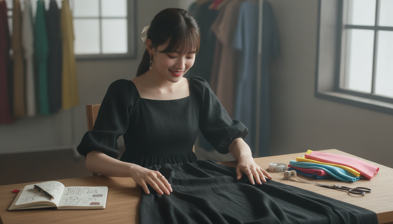 真夏のラックで触れた黒いリネンと、少しだけ広がった私のストライクゾーン