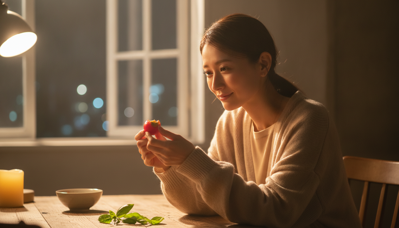 齧られた赤い果実と、予定外の訪問者が残した余白