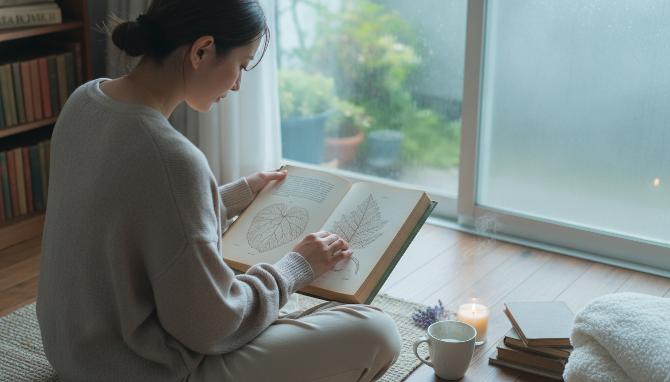 インクで描かれた葉脈と、誰かのまなざしをなぞる朝