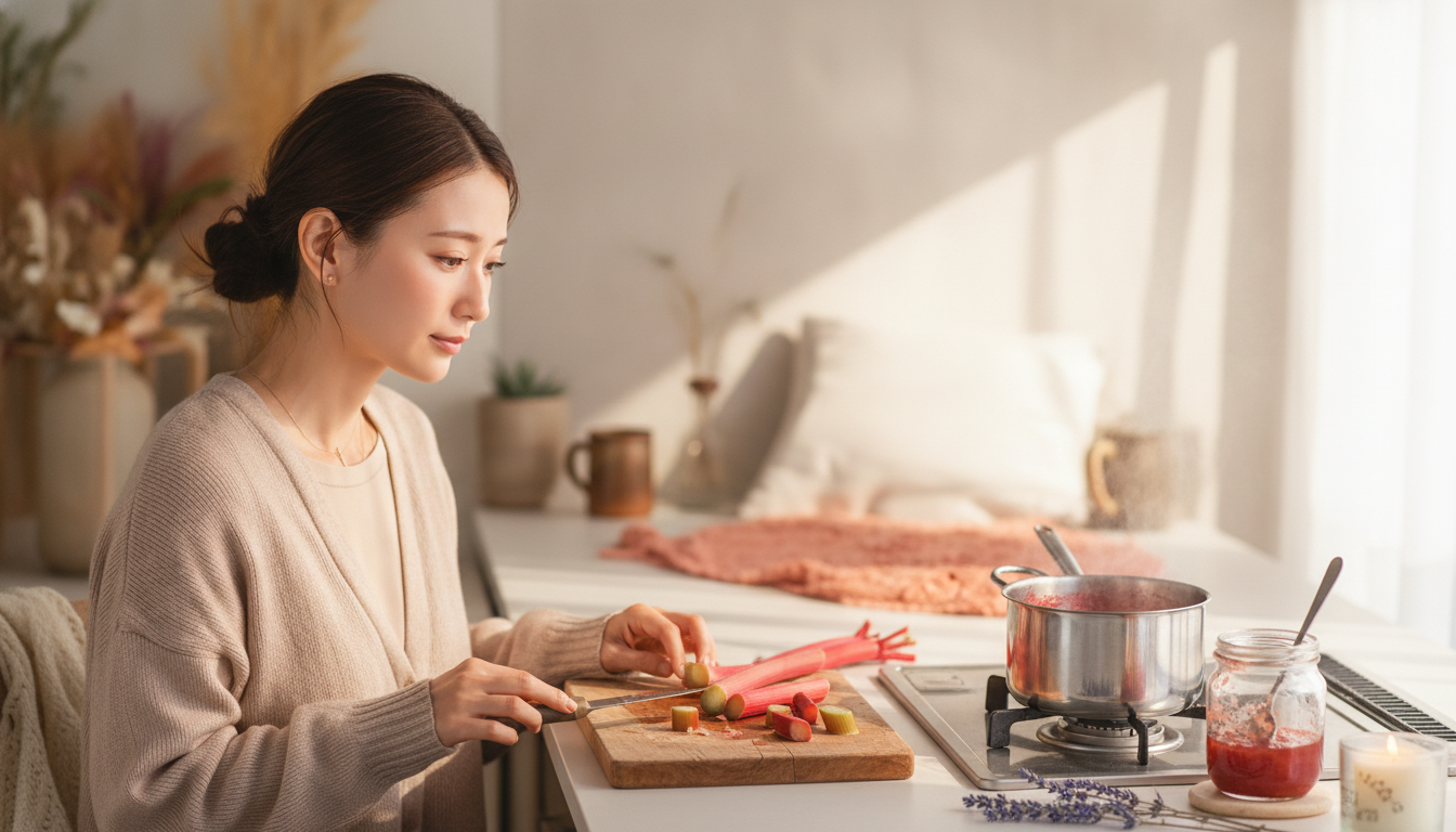 鍋の中で崩れる赤い茎と、好きか嫌いか決めきれない朝の余白