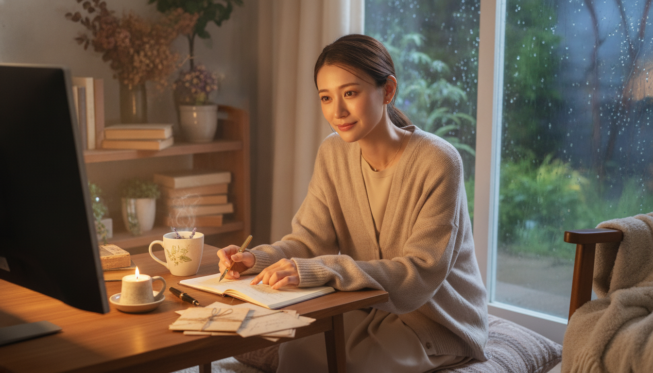 画面越しに響いた夕立の音と、言葉の奥にある息遣いを待つ夜