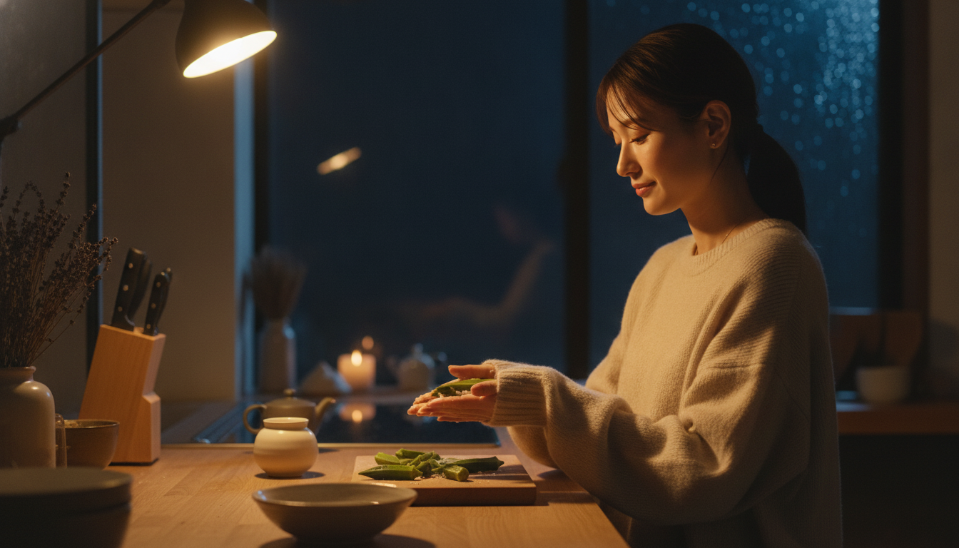 真夜中の台所で転がすオクラと、心を守る小さなトゲの行方