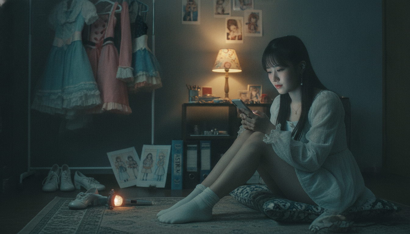 りん本人と「ザラついた画質と、すぐには名前をつけられない午後の光」の内容を表すブログ挿絵