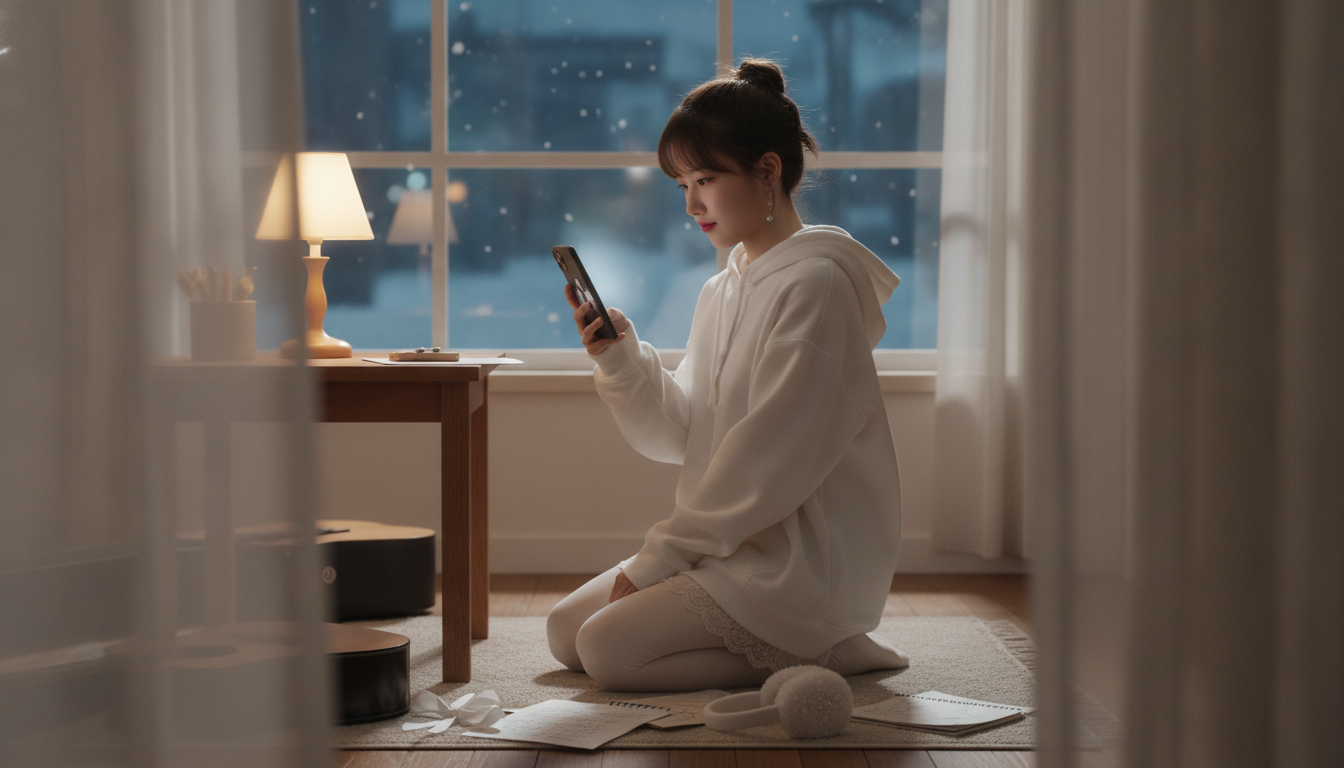 りん本人と「スマホの奥に眠る途切れた8カウントと、未完成な私の現在地」の内容を表すブログ挿絵