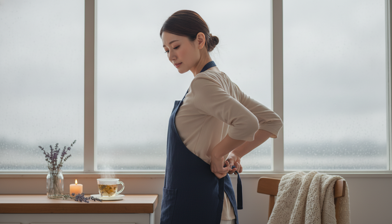 リネンの紐が教えてくれた、無意識の力みと朝の深呼吸